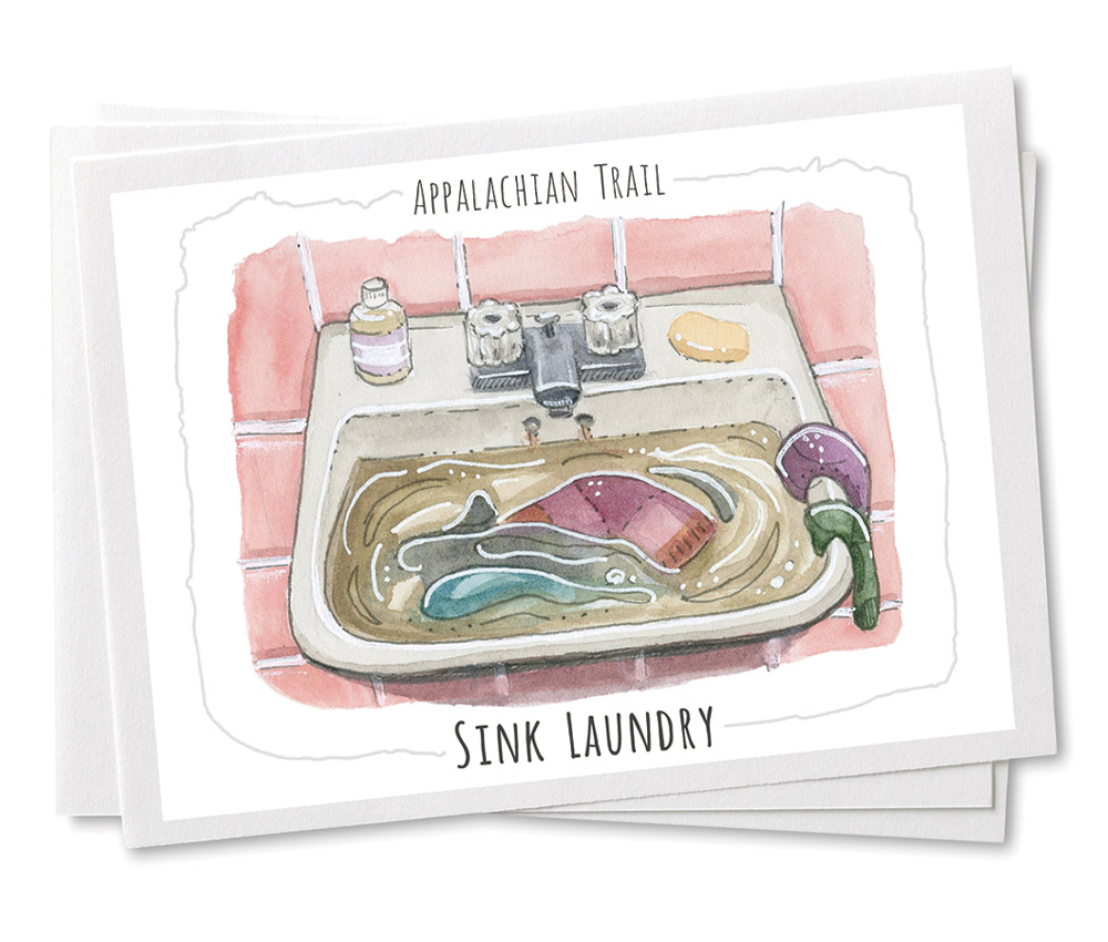 Sink laundry postcard