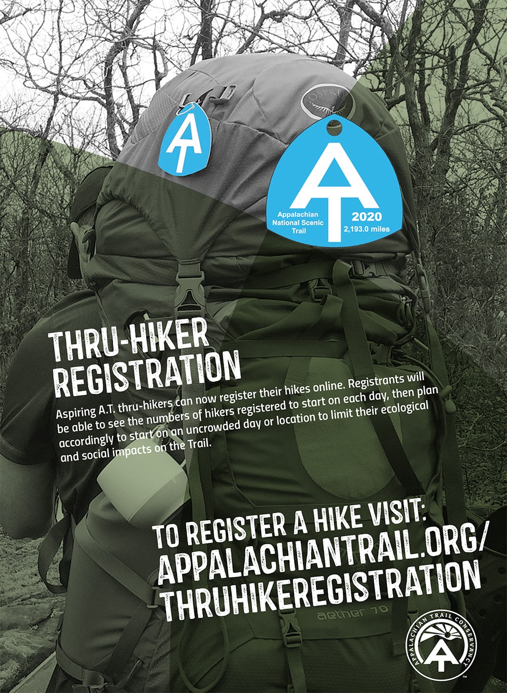 Appalachian Trial Hiker Registration Advertisement