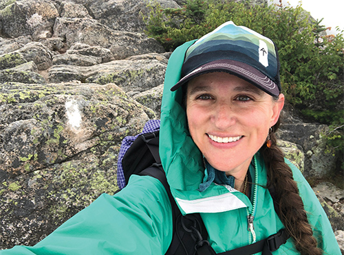 Sarah Jones Decker on a hike