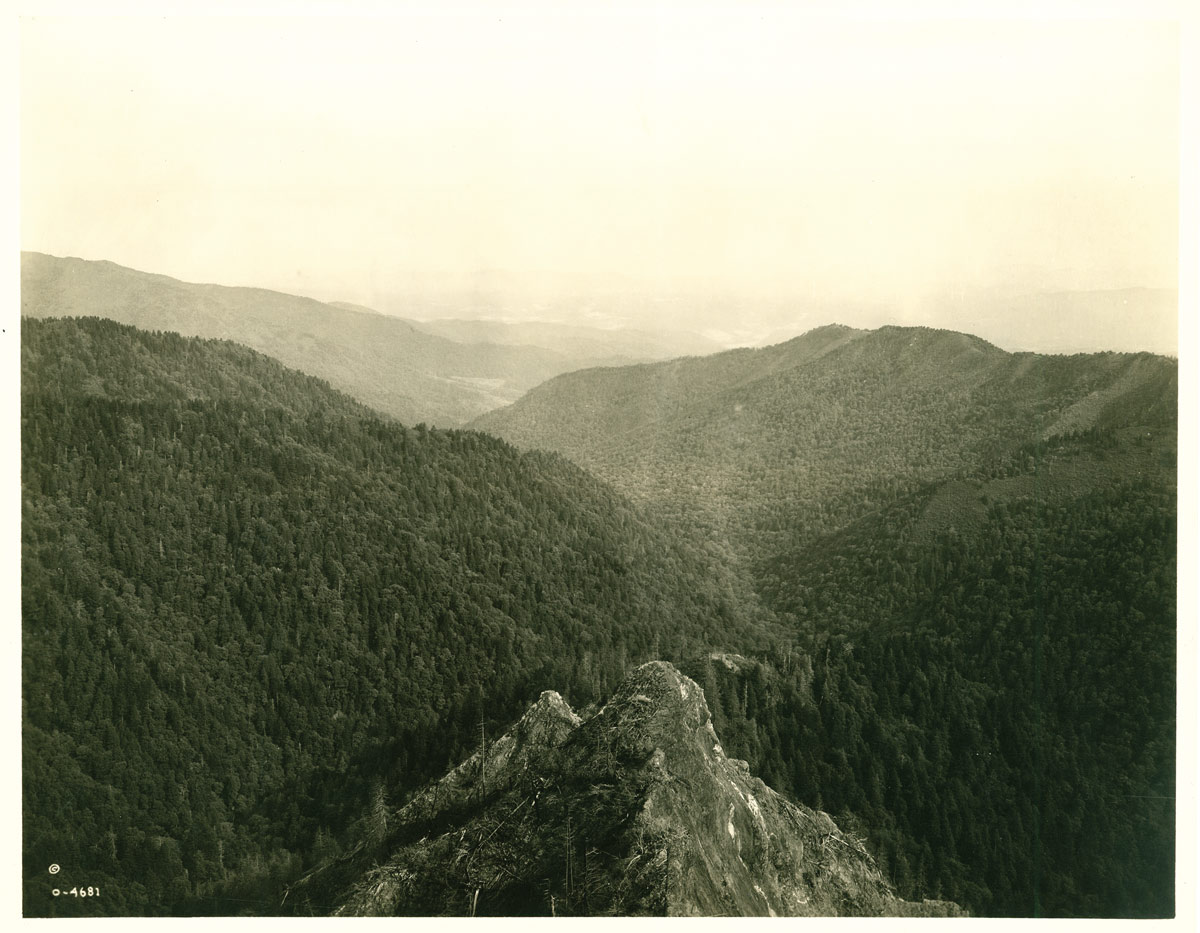 old photograph of mountains
