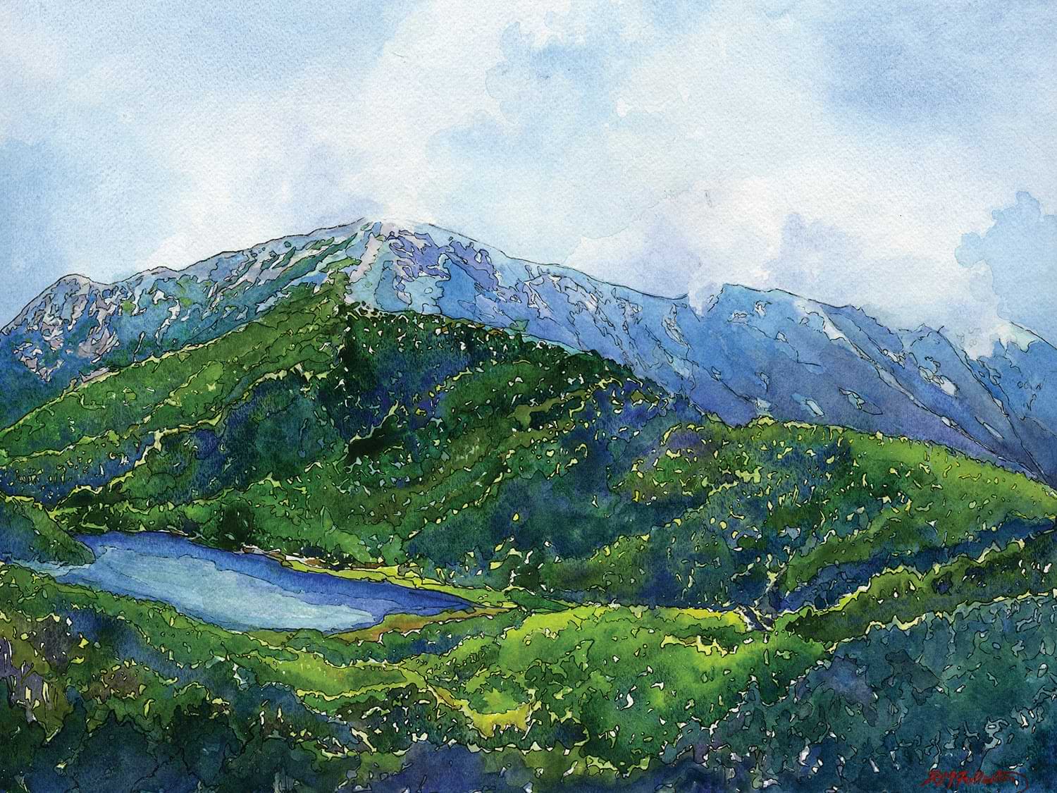 Mount Lafayette, New Hampshire painting