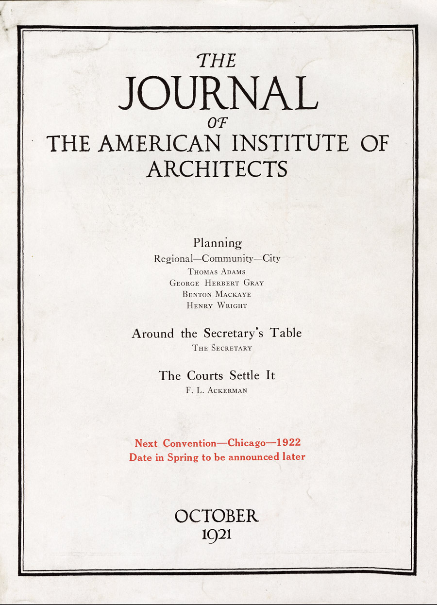 The Journal of The American Institute of Architects Cover Page