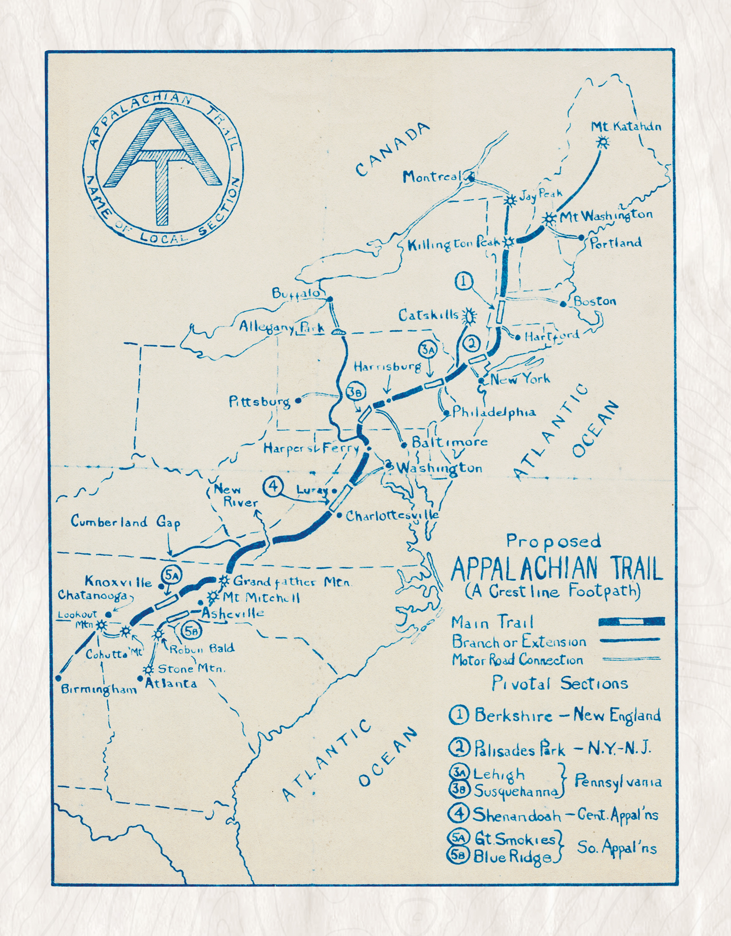 Proposed Appalachian Trail Map