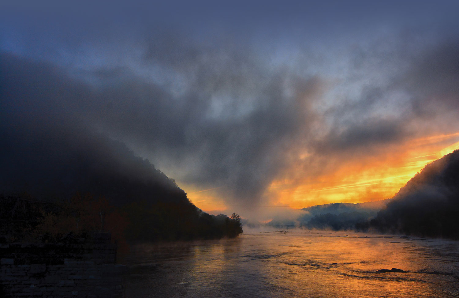 Sunrise over the Shenandoah and Potomac rivers – Harpers Ferry, West Virginia