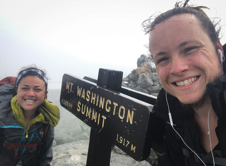 Danya and Koty on Mount Washington, New Hampshire