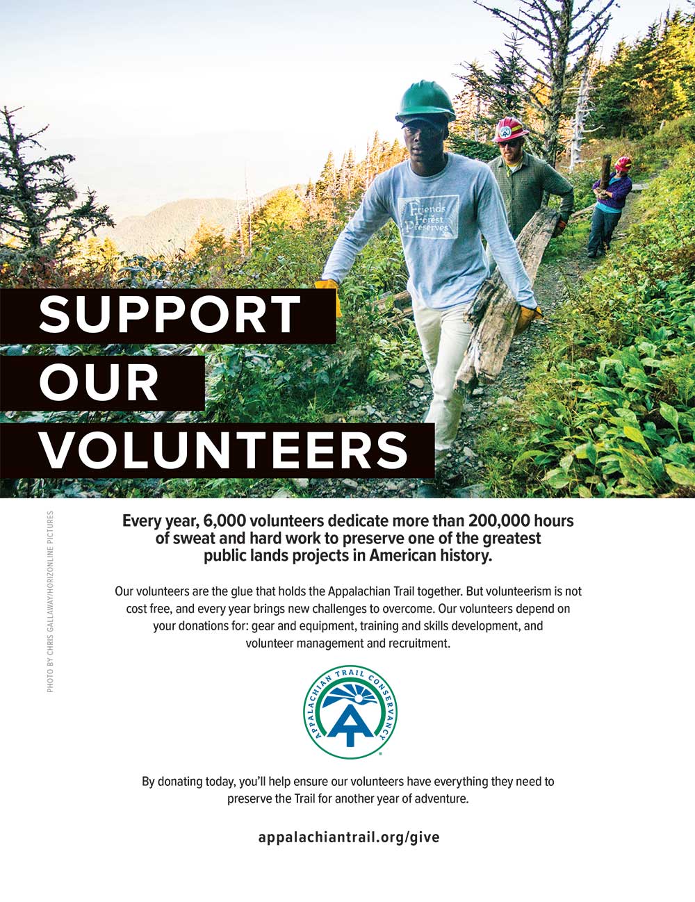 Support Our Volunteers Advertisement