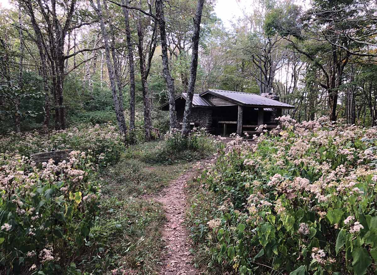The Russell Field Shelter on the Trail in the Smokies. Photo by Brent Farmer