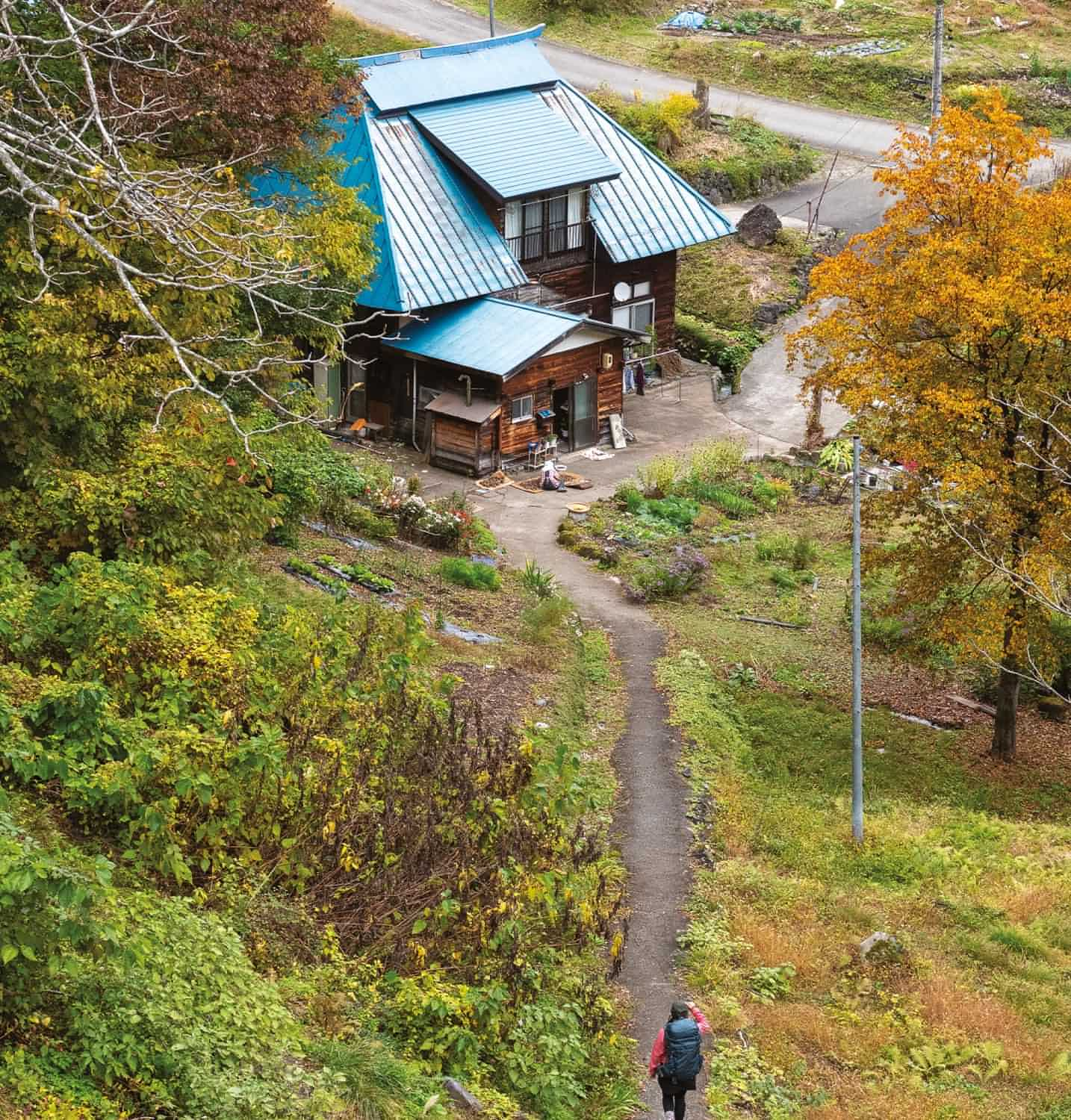 aerial view of a home located along the the Shinetsu Trail