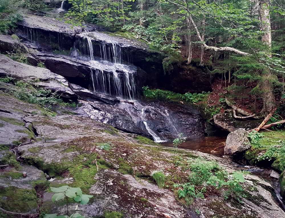 waterfall near Speck Pond Shelter on the Appalachian Trail in Maine