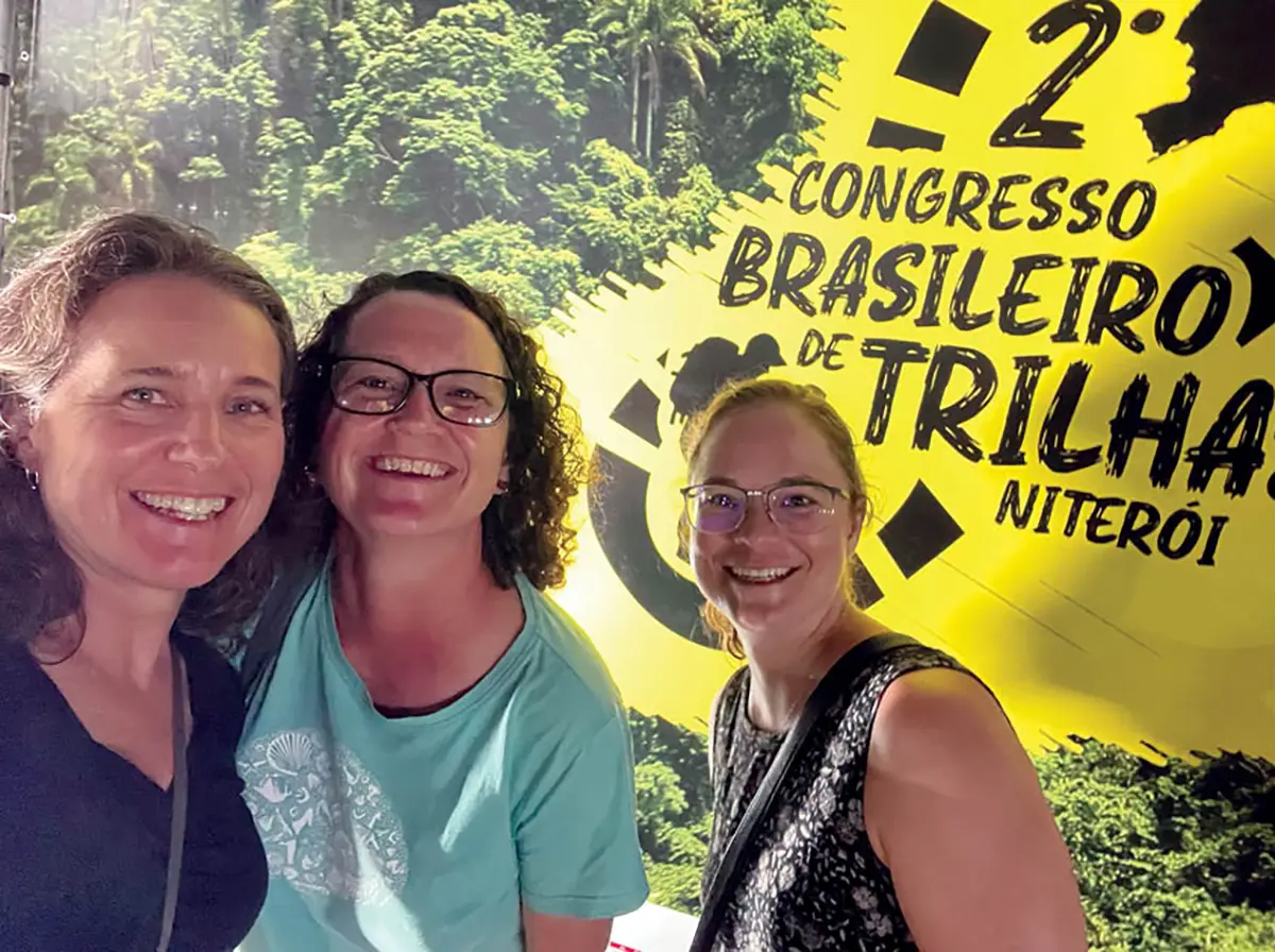 Laura Belleville, Jackie Randle of The Bruce Trail Conservancy (Canada), and Cassidy Lord of the ATC