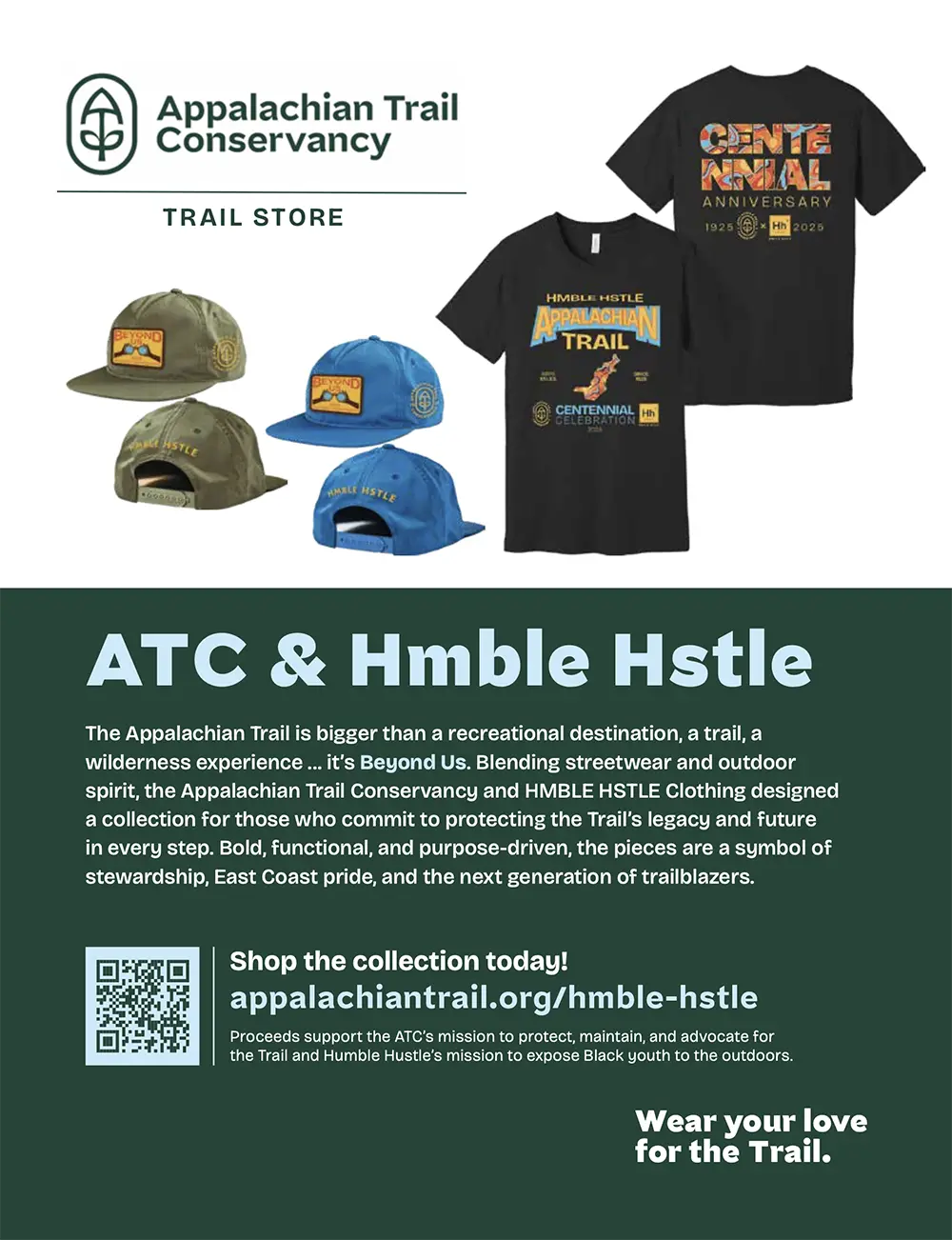 Appalachian Trail Conservancy ATC & Hmble Hstle Advertisement