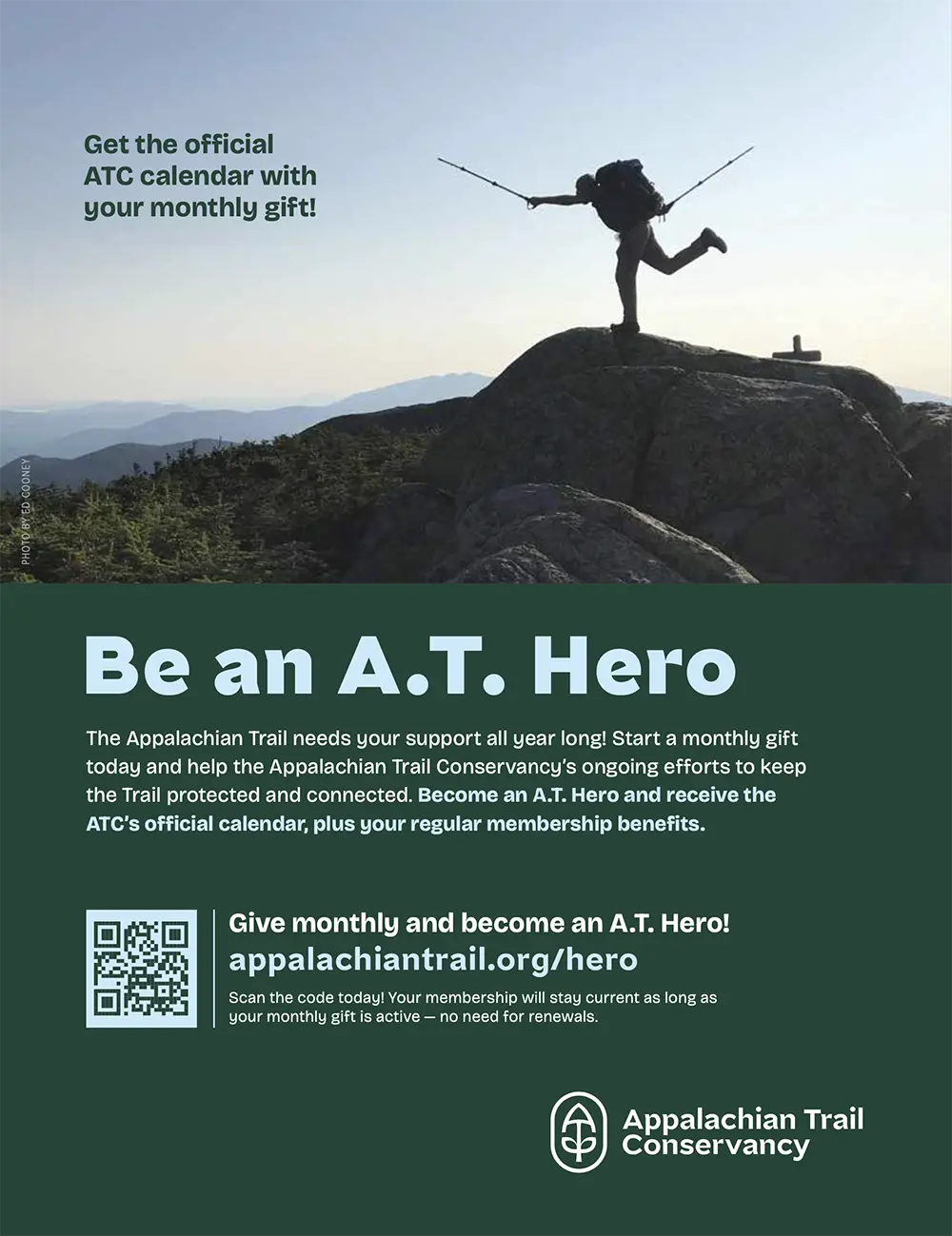 Appalachian Trail Conservancy Be an A.T. Hero Advertisement