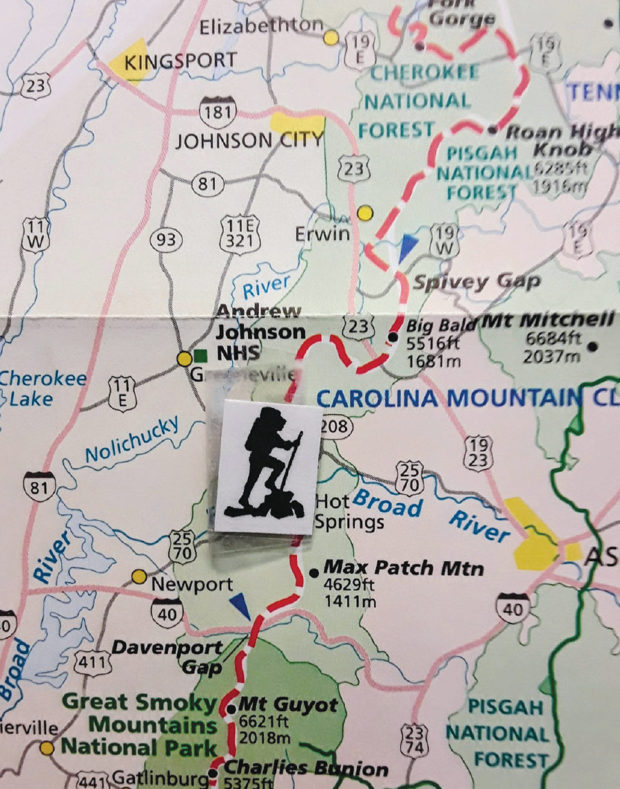 map of mountain and trails