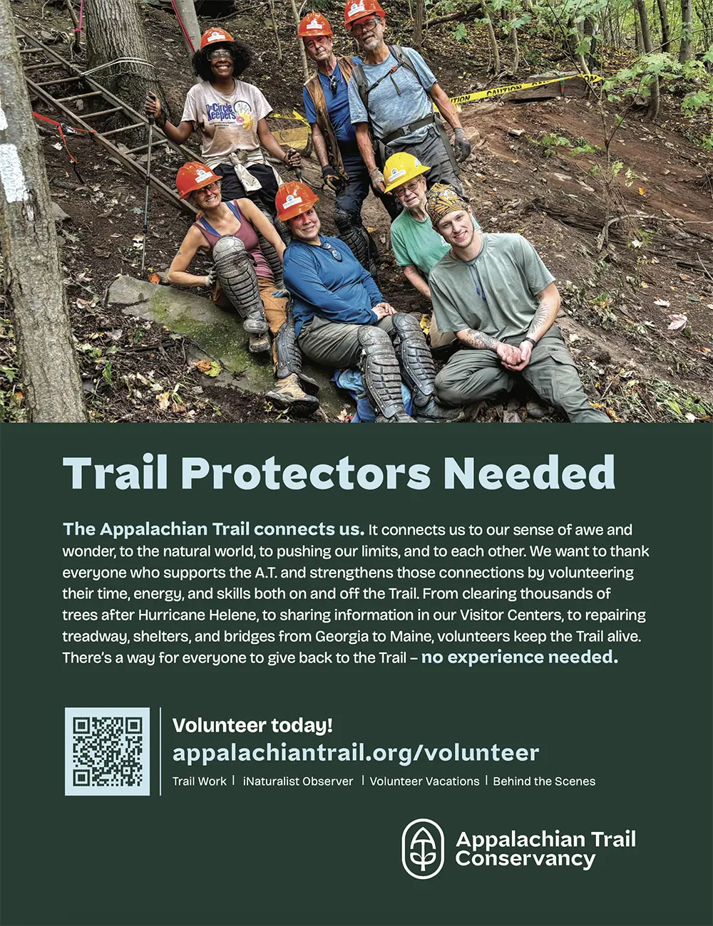 Appalachian Trail Conservancy Volunteer Advertisement