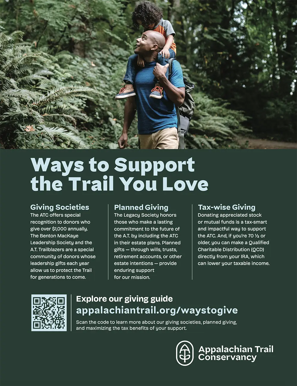 Appalachian Trail Conservancy Ways to Give Advertisement