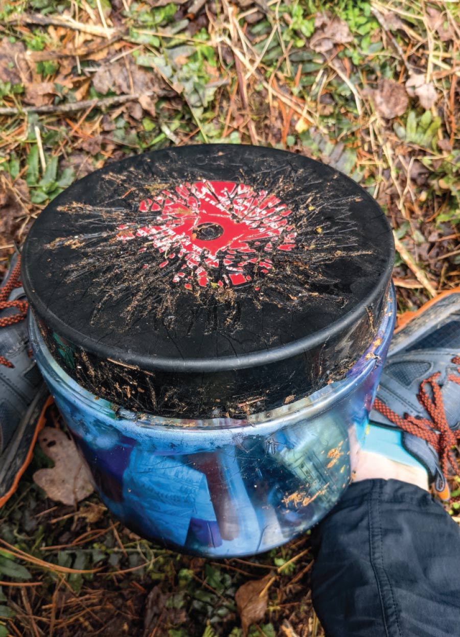repackaged food in a canister