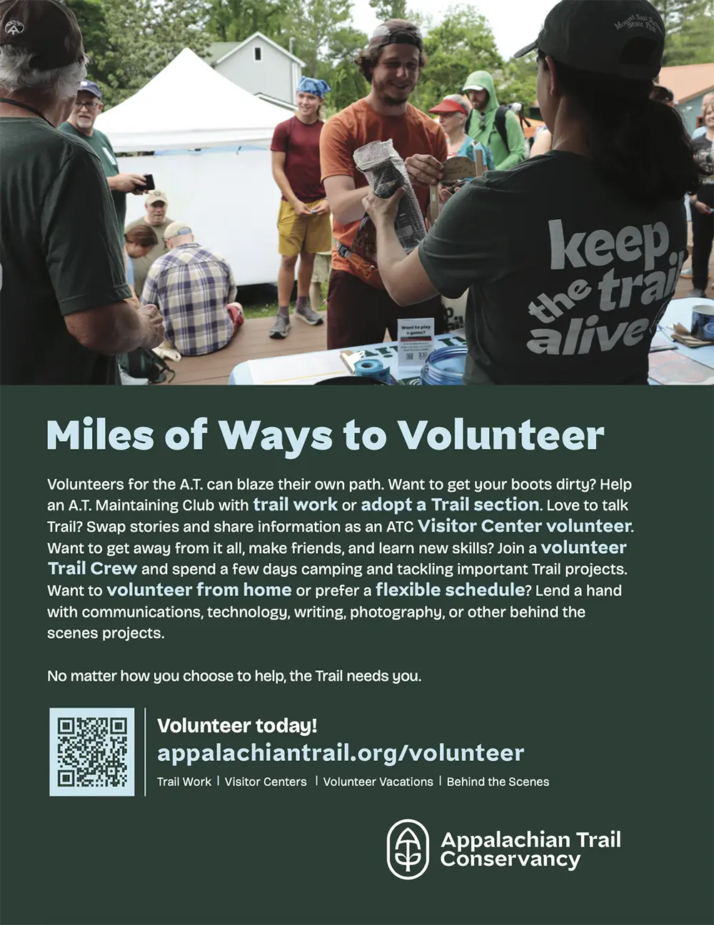 Appalachian Trail Conservancy Volunteer Advertisement
